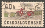 Sellos de Europa - Checoslovaquia -  2118 - Historia de la construcción de motocicletas, Java 250