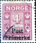 Stamps Norway -  Intercambio ma2s 0,60 usd 4 ore 1929