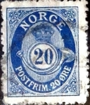 Stamps Norway -  Intercambio 0,20 usd 20 ore 1910