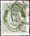 Stamps Norway -  Intercambio ma2s 0,30 usd 40 ore 1917