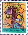 Stamps New Zealand -  Intercambio 0,20 usd 25 cent. 1986