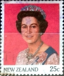 Stamps New Zealand -  Intercambio 0,20 usd 25 cent. 1985
