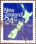 Stamps New Zealand -  Intercambio 0,20 usd 24 cent. 1977