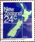 Stamps New Zealand -  Intercambio 0,20 usd 24 cent. 1977