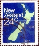 Stamps New Zealand -  Intercambio 0,20 usd 24 cent. 1977