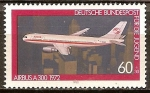 Stamps Germany -  Por el bienestar de la Juventud (Airbus A300 (A300B) 1972).  
