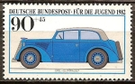 Sellos del Mundo : Europa : Alemania : Por el bienestar de la Juventud ( Opel Olympia 1937).