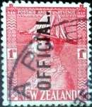 Sellos de Oceania - Nueva Zelanda -  Intercambio 0,20 usd 1 penny 1927