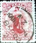 Sellos de Oceania - Nueva Zelanda -  Intercambio 0,20 usd 1 penny 1909