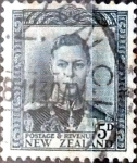 Stamps New Zealand -  Intercambio 0,25 usd 5 penny 1947