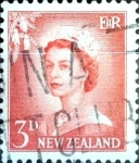 Sellos de Oceania - Nueva Zelanda -  Intercambio 0,20 usd 3 penny 1956