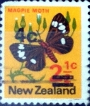 Sellos de Oceania - Nueva Zelanda -  Intercambio aexa 0,20 usd 4 sobre 2,5 cent. 1971