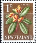 Sellos de Oceania - Nueva Zelanda -  Intercambio 0,20 usd 1 penny 1960