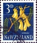 Sellos de Oceania - Nueva Zelanda -  Intercambio 0,20 usd 3 penny 1961