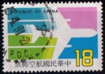 Stamps : Asia : Taiwan :  26 - Silueta de avión en vuelo