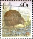 Stamps New Zealand -  Intercambio 0,30 usd 40 cent. 1988