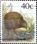 Stamps New Zealand -  Intercambio 0,30 usd 40 cent. 1988