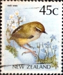 Stamps New Zealand -  Intercambio cxrf 0,25 usd 45 cent. 1988