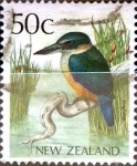 Stamps New Zealand -  Intercambio cxrf 0,35 usd 50 cent. 1988