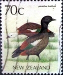 Stamps New Zealand -  Intercambio cxrf 0,75 usd 70 cent. 1985