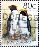 Stamps New Zealand -  Intercambio 1,00 usd 80 cent. 1988