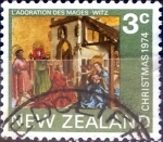 Stamps New Zealand -  Intercambio 0,20 usd 3 cent. 1974