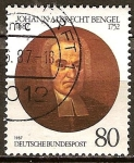 Stamps Germany -  300a Aniv nacimiento de Johann Albrecht Bengel (teólogo).