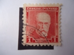 Stamps : Europe : Czechoslovakia :  Maswaryk - 80 Aniversario.