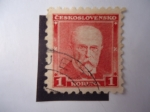 Sellos de Europa - Checoslovaquia -  Maswaryk - 80 Aniversario.
