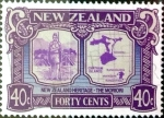 Stamps New Zealand -  Intercambio 0,50 usd 40 cent. 1989