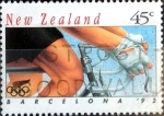 Stamps New Zealand -  Intercambio nf4b 0,60 usd 45 cent. 1992
