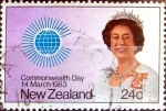 Stamps New Zealand -  Intercambio 0,40 usd 24 cent. 1983