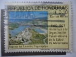 Stamps Honduras -  Homenaje a la Organización Panaméricana de la Salud-75 Anivrsario - Represa Los Laureles-Tegucigalpa