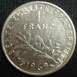 monedas de Europa - Francia -  1969 (Reverso)