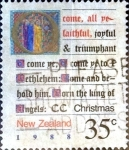 Stamps New Zealand -  Intercambio 0,40 usd 35 cent. 1988