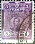 Stamps Peru -  Intercambio 0,20 usd 5 cent. 1909