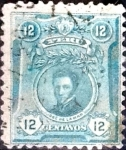 Stamps : America : Peru :  Intercambio 0,20 usd 12 cent. 1909