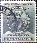 Stamps Peru -  Intercambio 0,20 usd 10 cent. 1900