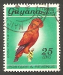 Stamps Guyana -  290 - Ave gallo de la roca