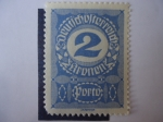 Stamps Austria -  Cifras. 2Kr Corona Austro Húngara. Postage Due.