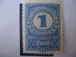 Stamps Austria -  Cifras. 1Kr Corona Austro Húngara. Postage Due.