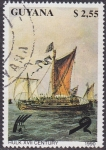 Stamps : America : Guyana :  Barco