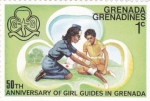 Stamps : America : Grenada :  50 aniversario de mujeres guias en Grenada