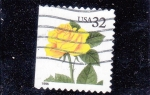 Stamps United States -  rosa amarilla