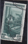 Stamps Italy -  tejedora