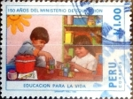 Stamps Peru -  Intercambio 0,20 usd 1 inti  1988