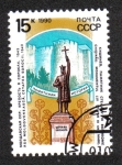 Stamps Russia -  Estatua de Stephan III y fortaleza Soroki
