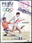 Stamps Peru -  Intercambio 1,10 usd 300000 intis 1990