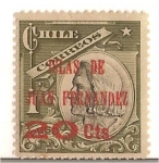 Stamps Chile -  Colon / ISLAS DE JUAN FERNANDEZ