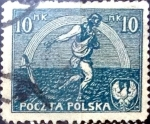 Stamps : Europe : Poland :  Intercambio cxrf3 0,20 usd 10 g. 1921